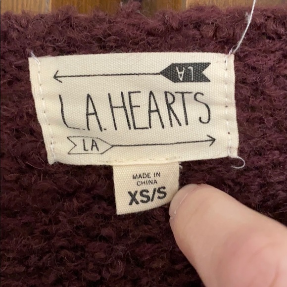 Long PacSun Maroon Cardigan - Picture 2 of 4